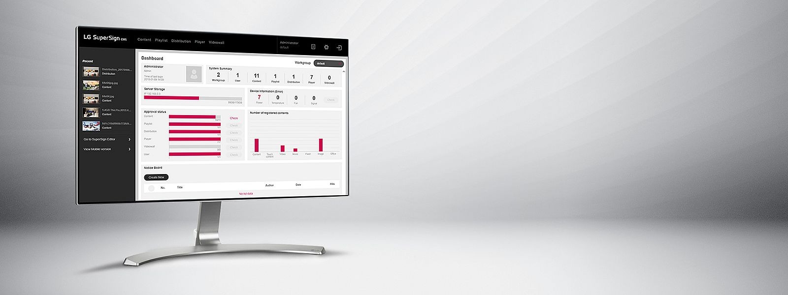 Колаж LG SuperSign CMS