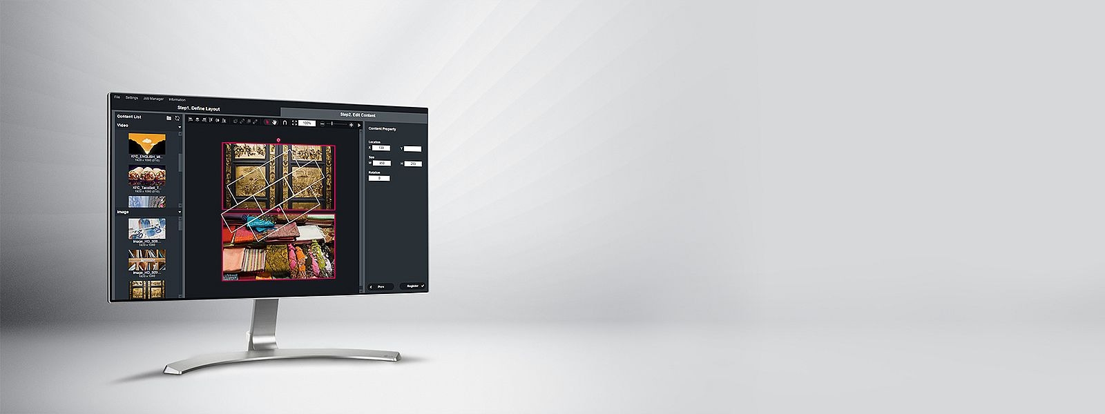 Колаж LG SuperSign Media Editor
